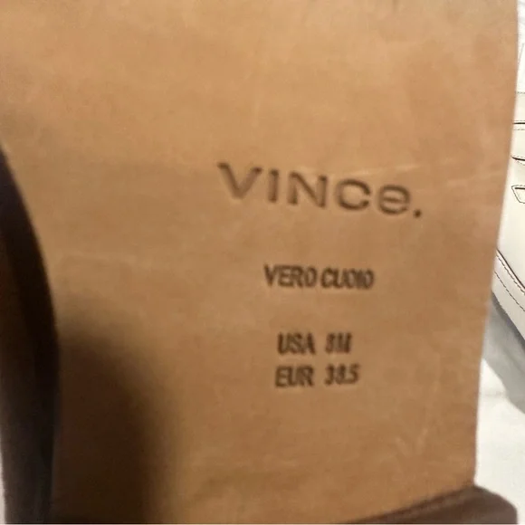 NEW Vince Cecyl Suede Boot Tan size 8 reg $450 - Picture 4 of 11